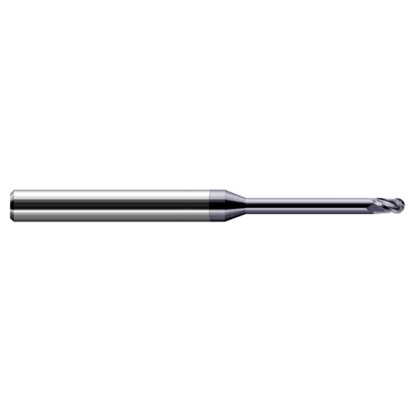 Miniature End Mill - Ball - Long Reach, Stub Flute, 0.1180"